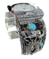 Turquoise Southwest Sterling Silver Horse Cuff Watch CX48664